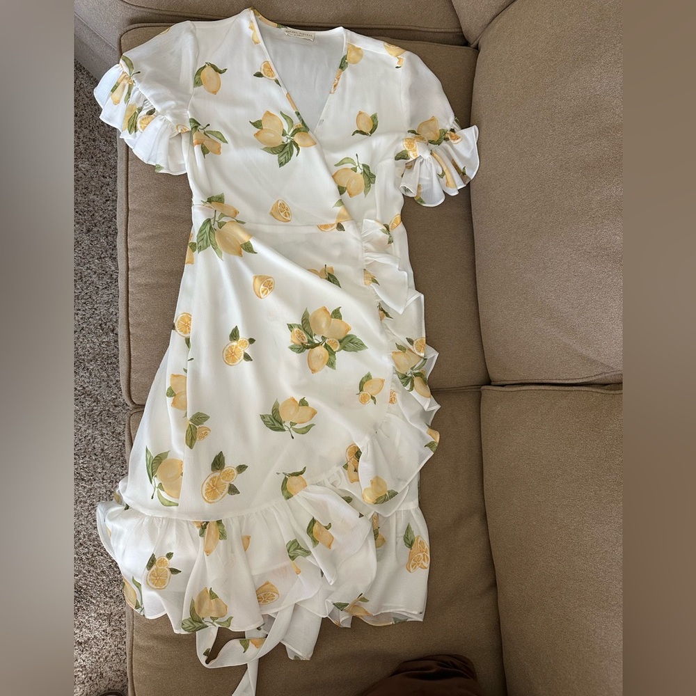 Rachel Parcell Lemon Print Ruffle Dress - Picture 3 of 6